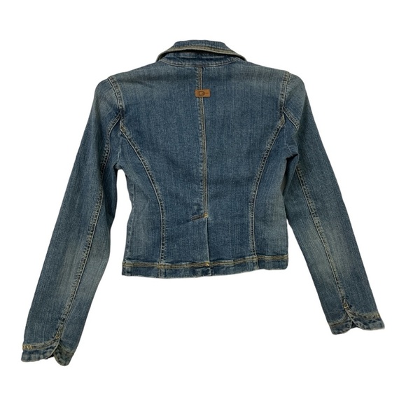 DKNY Blue Jean Jacket with Embroidered Detail - Picture 2 of 10